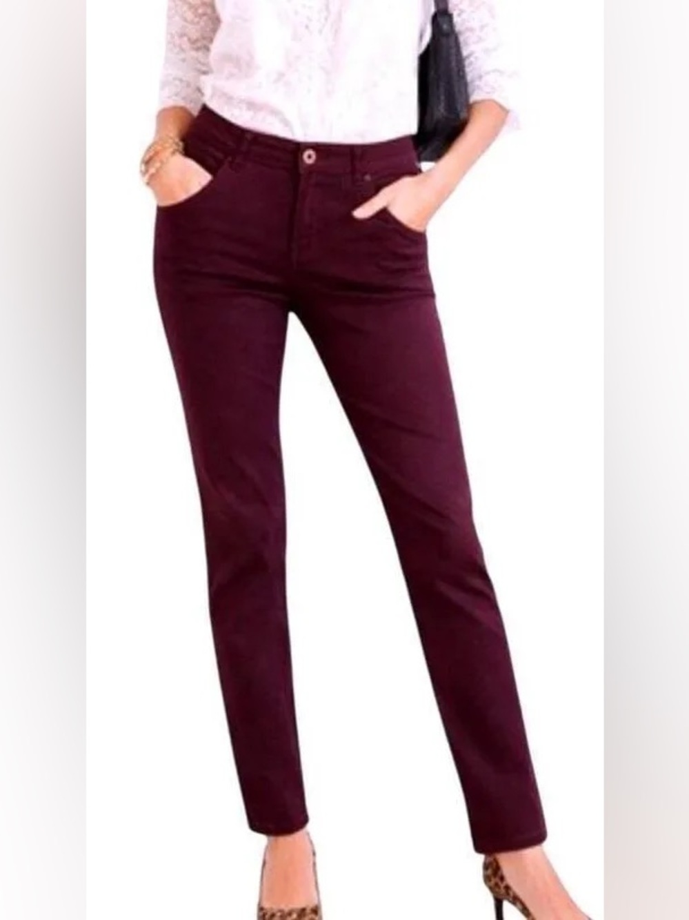 Democracy Ab Solution Burgundy Pants women’s size 10